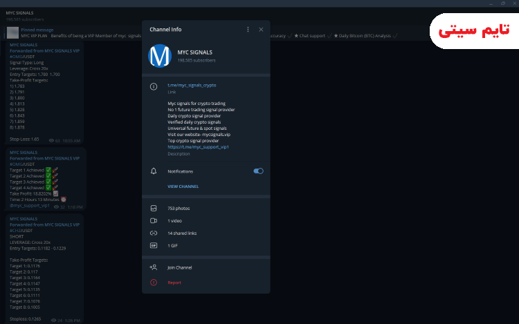 MYC Signals - از بهترین کانال سیگنال ارز دیجیتال خارجی