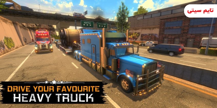 بهترین بازی های کامیونی ؛ بازی کامیون 18 چرخ آمریکایی Truck Simulator USA Revolution