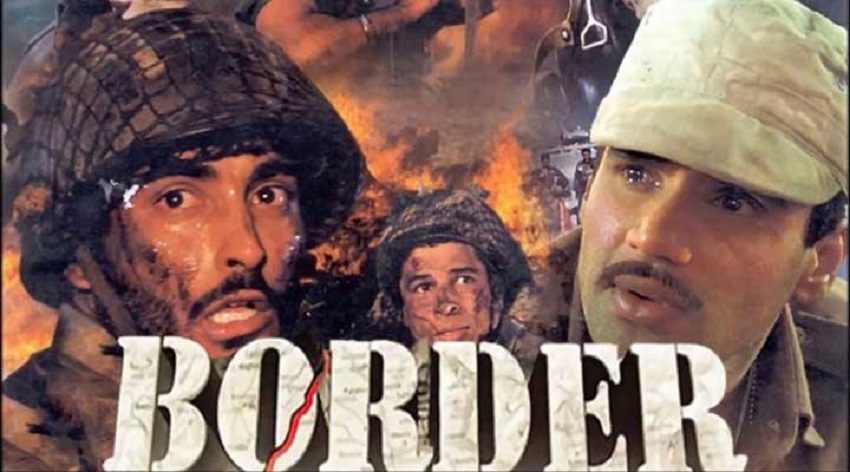 تصویر یک صحنه حماسی و پر از استراتژی از فیلم "مرز"، یکی از بهترین فیلم های هندی جنگی که در دل نبردها و بحران‌ها یک داستان شجاعت و وفاداری را روایت می‌کند. 