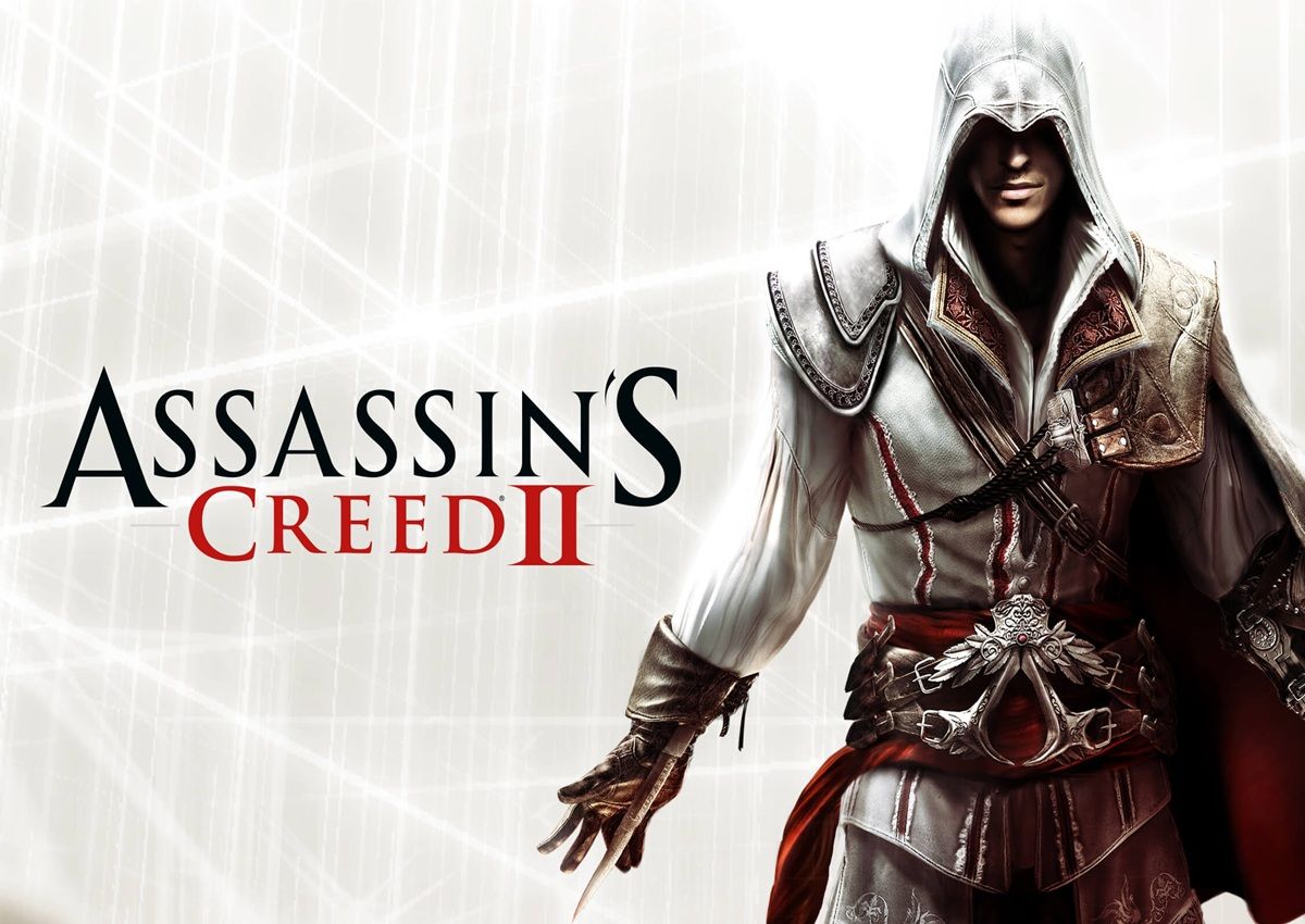 نمایی از پوستر اساسینز کرید ۲ – Assassin’s Creed II که با داستان تاریخی و معمایی جذابش، در فهرست بهترین بازی های ایکس باکس 360 قرار دارد.