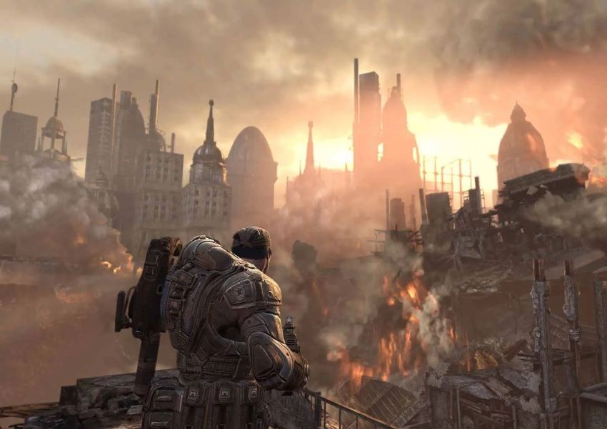 تصویری از بازی گیرز آف وار ۲ – Gears of War 2 که به عنوان یکی از برترین بازی های Xbox 360 در سبک شوتر سوم‌شخص شناخته می‌شود.
