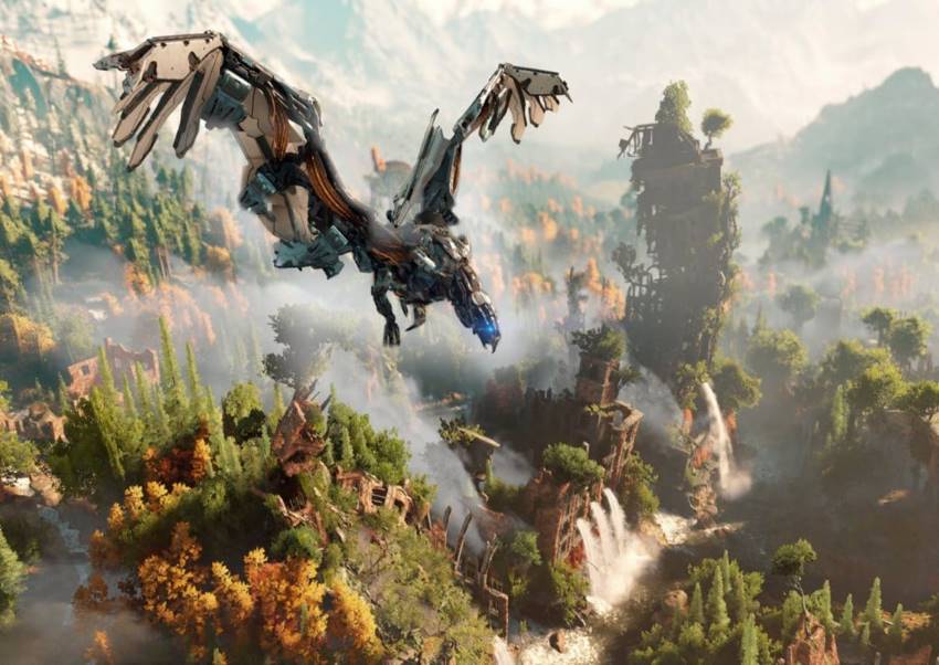 هورایزن زیرو داون – Horizon Zero Dawn ترکیبی از دنیای آخرالزمانی، دشمنان ماشینی و شخصیت زن قدرتمند است که آن را در فهرست بهترین بازی‌های آفلاین PS4 قرار می‌دهد. 