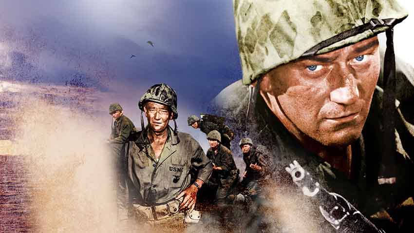 شن‌های ایوو جیما – Sands of Iwo Jima یکی از بهترین فیلم های جان وین است که داستان شجاعت سربازان آمریکایی در جنگ جهانی دوم را روایت می‌کند.