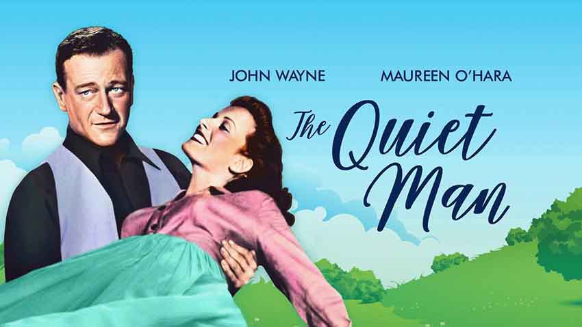 مرد آرام - The Quiet Man از شاخص‌ترین فیلم های جان وین در ژانر عاشقانه و درام است که با فضایی شاعرانه و مناظر زیبای ایرلند ساخته شده است.